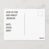 ファミリー懇親会ブライトネオンマーブル招待状 ポストカード (裏面)