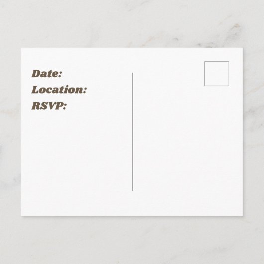 ファミリー懇親会ブラウンシルバー水玉模様発表 ポストカード (裏面)