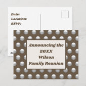 ファミリー懇親会ブラウンシルバー水玉模様発表 ポストカード (正面/裏面)