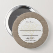 ファミリー懇親会ブラウンバーラップハロー 缶バッジ (正面&裏面)