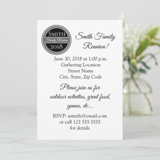 ファミリー懇親会ブラックバッジ 招待状 (スタンド正面)