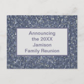 ファミリー懇親会ブルーモザイク招待状発表 ポストカード (正面)