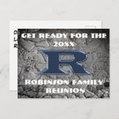 ファミリー懇親会ブルーレターRモノグラム発表 ポストカード (正面/裏面)