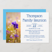 ファミリー懇親会ブルーワイルドフラワーズ 招待状 (正面/裏面)