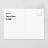 ファミリー懇親会ブルー水玉模様パターン招待状 ポストカード (裏面)