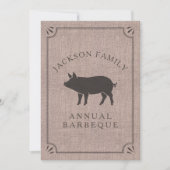 ファミリー懇親会ブ素朴ランチファームヴィンテージ豚 招待状 (正面)