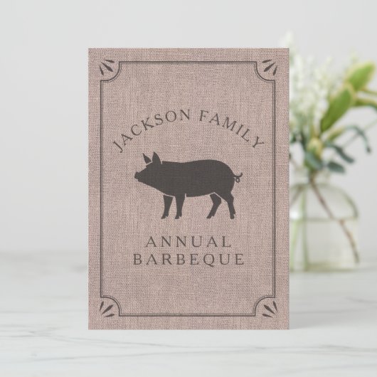 ファミリー懇親会ブ素朴ランチファームヴィンテージ豚 招待状 (スタンド正面)