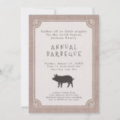 ファミリー懇親会ブ素朴ランチファームヴィンテージ豚 招待状 (裏面)