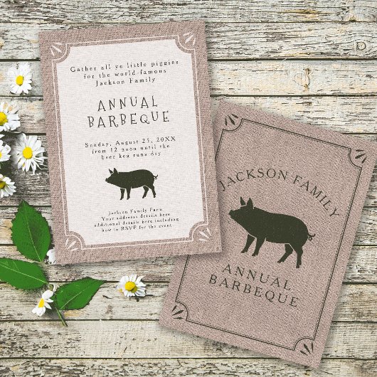 ファミリー懇親会ブ素朴ランチファームヴィンテージ豚 招待状
