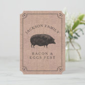 ファミリー懇親会ブ素朴ランチファームヴィンテージ豚 招待状 (スタンド正面)