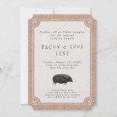 ファミリー懇親会ブ素朴ランチファームヴィンテージ豚 招待状 (裏面)