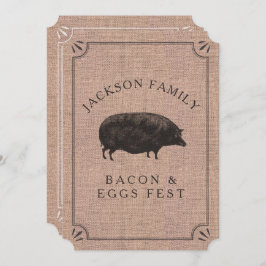ファミリー懇親会ブ素朴ランチファームヴィンテージ豚 招待状