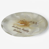 ファミリー懇親会ホワイトローズフォトフローラ収集 ペーパープレート (アングル)