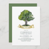 ファミリー懇親会ミニマリスト日付の保存 招待状 (正面/裏面)