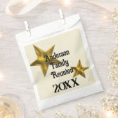 ファミリー懇親会ミニマリスト金ゴールドスター年次イベント フェイバーバッグ (クリップ留めされた状態)