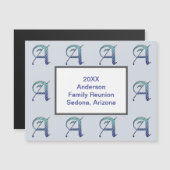 ファミリー懇親会メストライプのメントレターAモノグラム (正面/裏面)