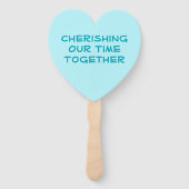 ファミリー懇親会モダンアクアマリンフローラツリー ハンドファン (裏面)