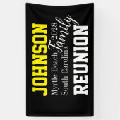 ファミリー懇親会モダンタイポグラフィパーティー 横断幕 (縦)