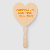 ファミリー懇親会モダンフローラツリーブラックオレンジ ハンドファン (裏面)