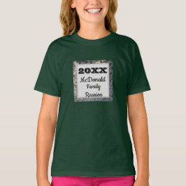 ファミリー懇親会モダンブラックグレータイルモザイク Tシャツ