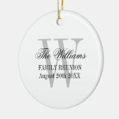 ファミリー懇親会モノグラムクリスマスツリーオーナメント セラミックオーナメント (左)