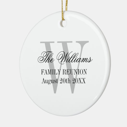 ファミリー懇親会モノグラムクリスマスツリーオーナメント セラミックオーナメント (左)