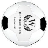 ファミリー懇親会モノグラム名クラシック サッカーボール (回転)