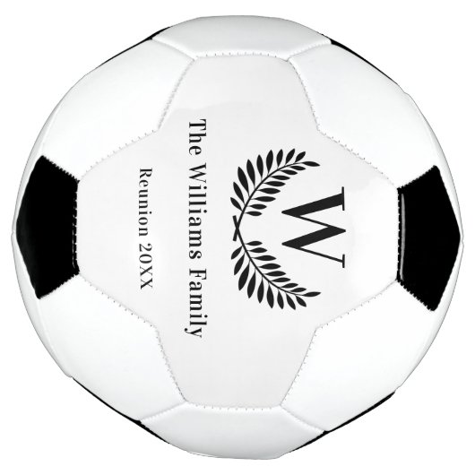 ファミリー懇親会モノグラム名クラシック サッカーボール (回転)