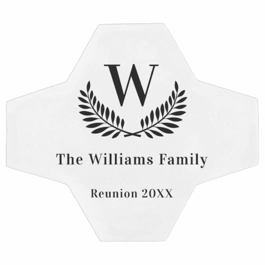 ファミリー懇親会モノグラム名クラシック サッカーボール (フラット)