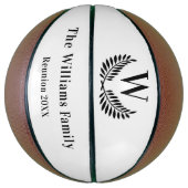 ファミリー懇親会モノグラム名クラシック バスケットボール (縦)