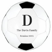 ファミリー懇親会モノグラム名シンプル サッカーボール (正面)