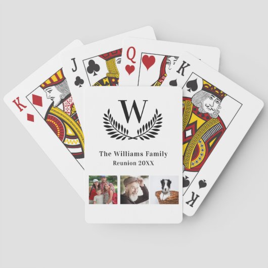 ファミリー懇親会モノグラム名写真 トランプ (裏面)