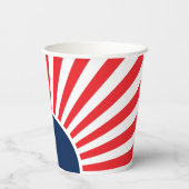 ファミリー懇親会モノグラム赤白青紙カップ 紙コップ (裏面)