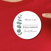 ファミリー懇親会ユーカリ名タグ ラウンドシール