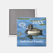 ファミリー懇親会ユーモアのあるダックオンレイクイベント マグネット (正面/裏面)