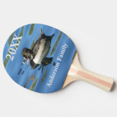 ファミリー懇親会ユーモアのあるダックオンレイクイベント 卓球ラケット (横)