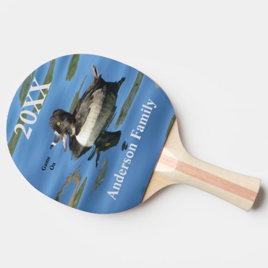 ファミリー懇親会ユーモアのあるダックオンレイクイベント 卓球ラケット (横)