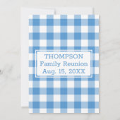 ファミリー懇親会ライトブルーバッファローチェックパーティー 招待状 (裏面)