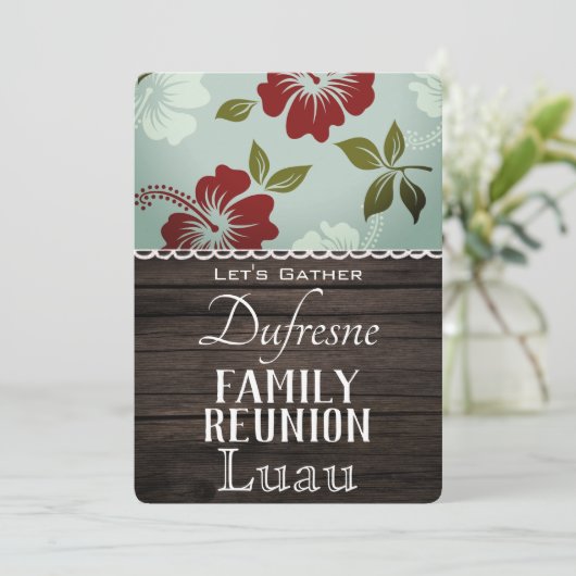 ファミリー懇親会ルアウ（ハワイ式宴会） 招待状 (スタンド正面)