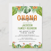 ファミリー懇親会ルアウ（ハワイ式宴会）OHANAはファミリー 招待状 (正面)
