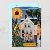 ファミリー懇親会ルーラルサンフラワーポーチ招待状 招待状 (正面/裏面)