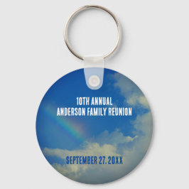 ファミリー懇親会レインボーカラフルサマーピチン キーホルダー