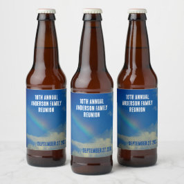 ファミリー懇親会レインボーカラフルサマーピチン ビールラベル