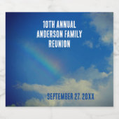 ファミリー懇親会レインボーカラフルサマーピチン ビールラベル (シングルラベル)