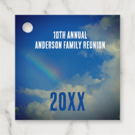 ファミリー懇親会レインボーカラフルサマーピチン フェイバータグ