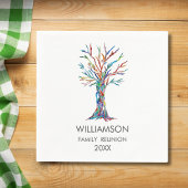 ファミリー懇親会レインボーファミリーツリー スタンダードカクテルナプキン