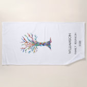 ファミリー懇親会レインボーファミリーツリー ビーチタオル (正面)