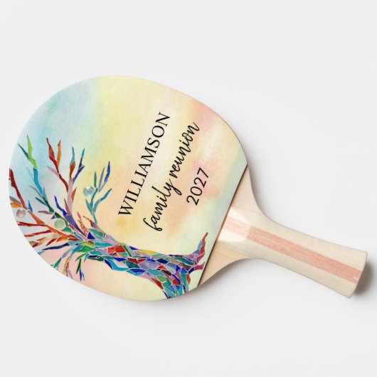 ファミリー懇親会レインボーファミリーツリー 卓球ラケット (横)