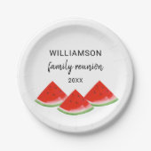 ファミリー懇親会レッドスイカ ペーパープレート (正面)