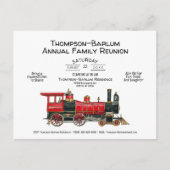 ファミリー懇親会レッドトレイン招待状 ポストカード (正面)